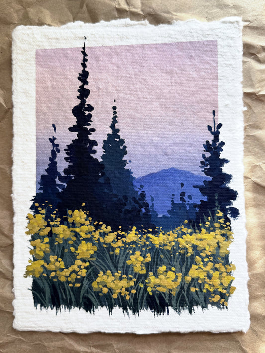 'Blooming' Original Gouache Painting